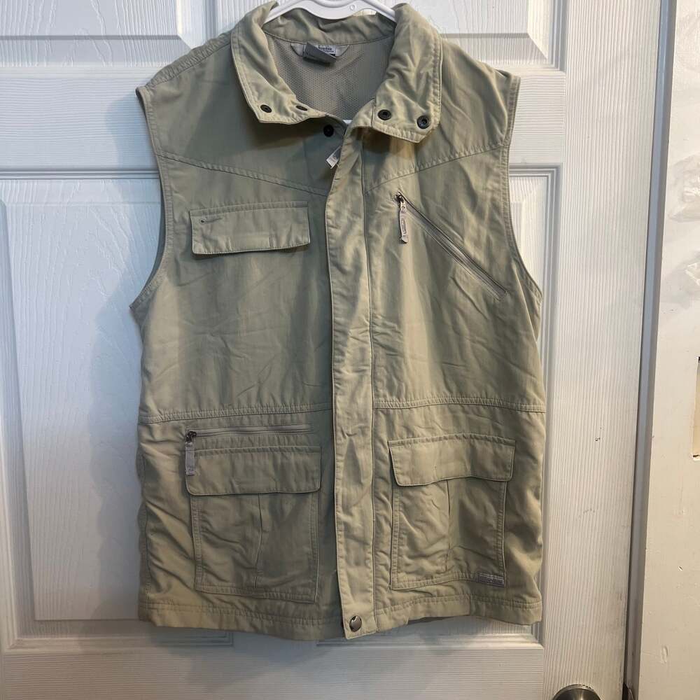 Columbia Mens Titanium Fishing Hiking Vest Beige Size M